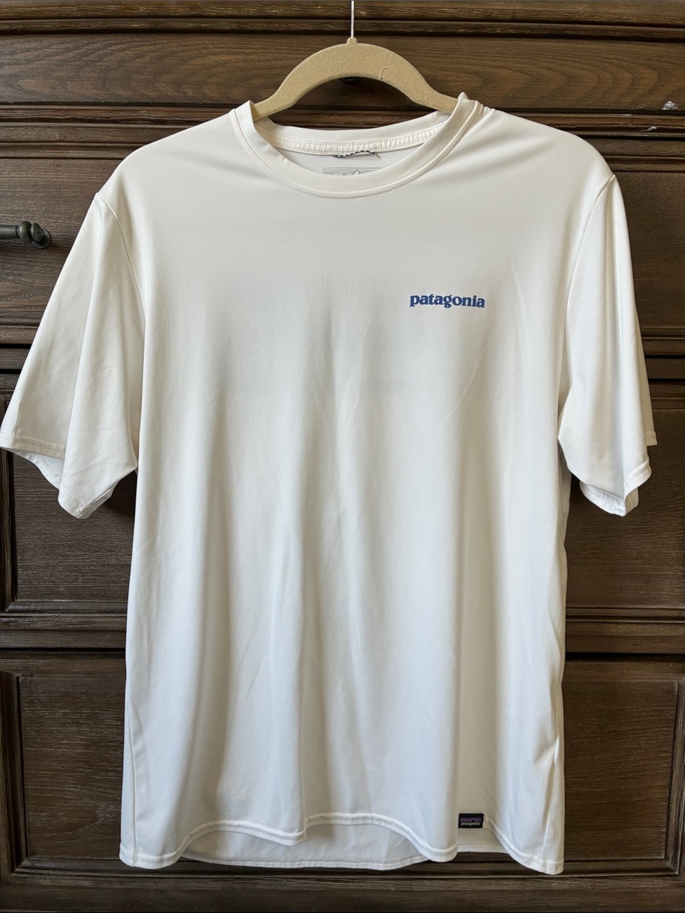 Patagonia Men’s Cream Short-Sleeve Logo Tee